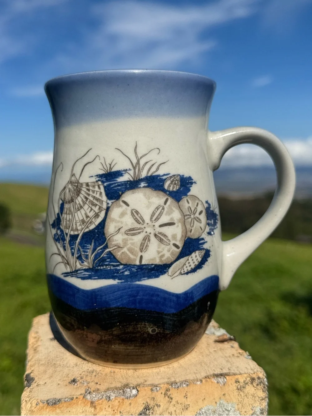OTAGIRI JAPAN COFFEE MUg TOKI JAPAN MUG OCEAN SEA SHELLS VTG